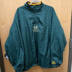 Vintage Reversible Green Bay Packers Pullover Jacket – Large